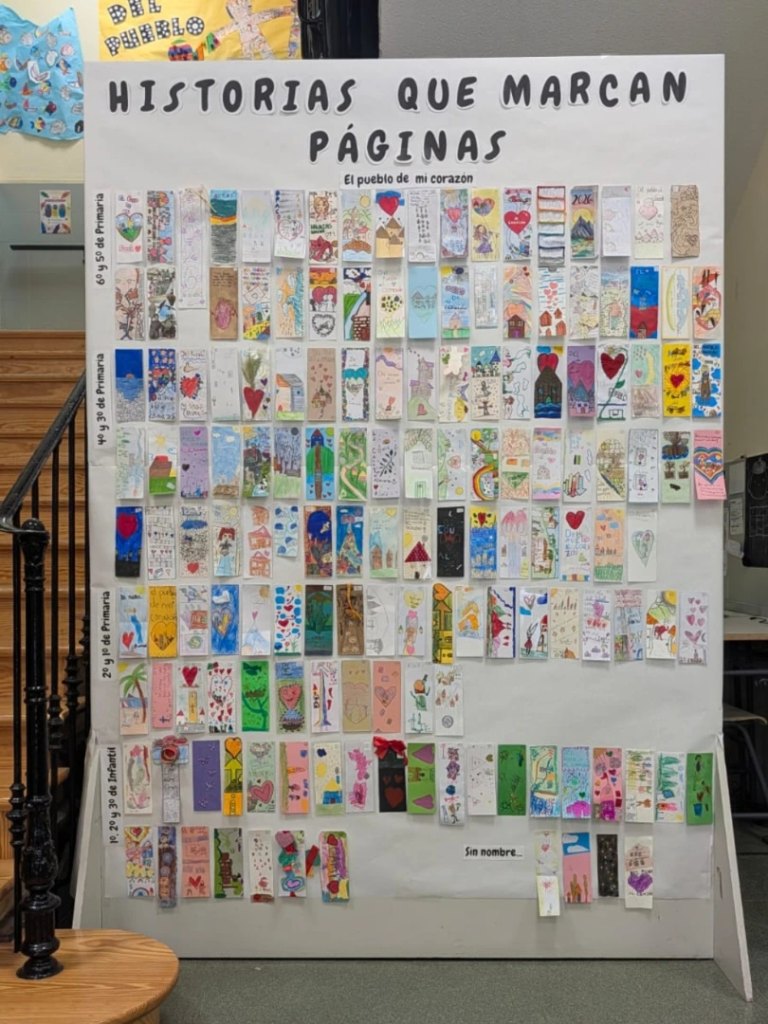 mural del concurso de marcapáginas